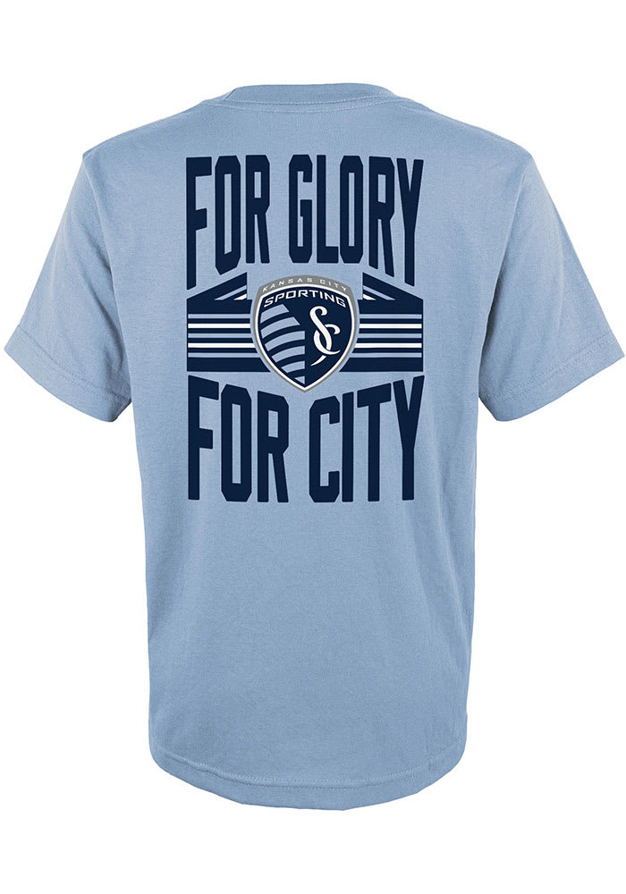 Sporting Kansas City Boys Light Blue Slogan Back Short Sleeve T-Shirt