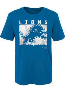 Detroit Lions Youth Blue Liquid Camo Short Sleeve T-Shirt