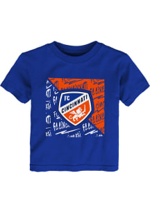 FC Cincinnati Toddler Blue Divide Short Sleeve T-Shirt
