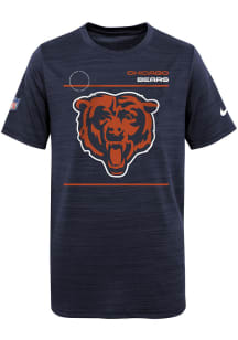 Nike Chicago Bears Youth Navy Blue Sideline Short Sleeve T-Shirt