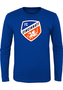 FC Cincinnati Youth Blue Primary Logo Long Sleeve T-Shirt