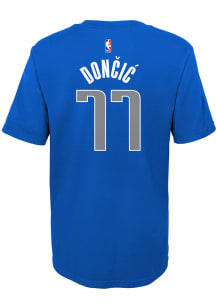 Luka Doncic  Dallas Mavericks Boys Blue Replica NN Short Sleeve T-Shirt