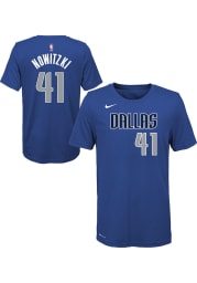 Dirk Nowitzki Dallas Mavericks Youth Blue Icon NN Player Tee