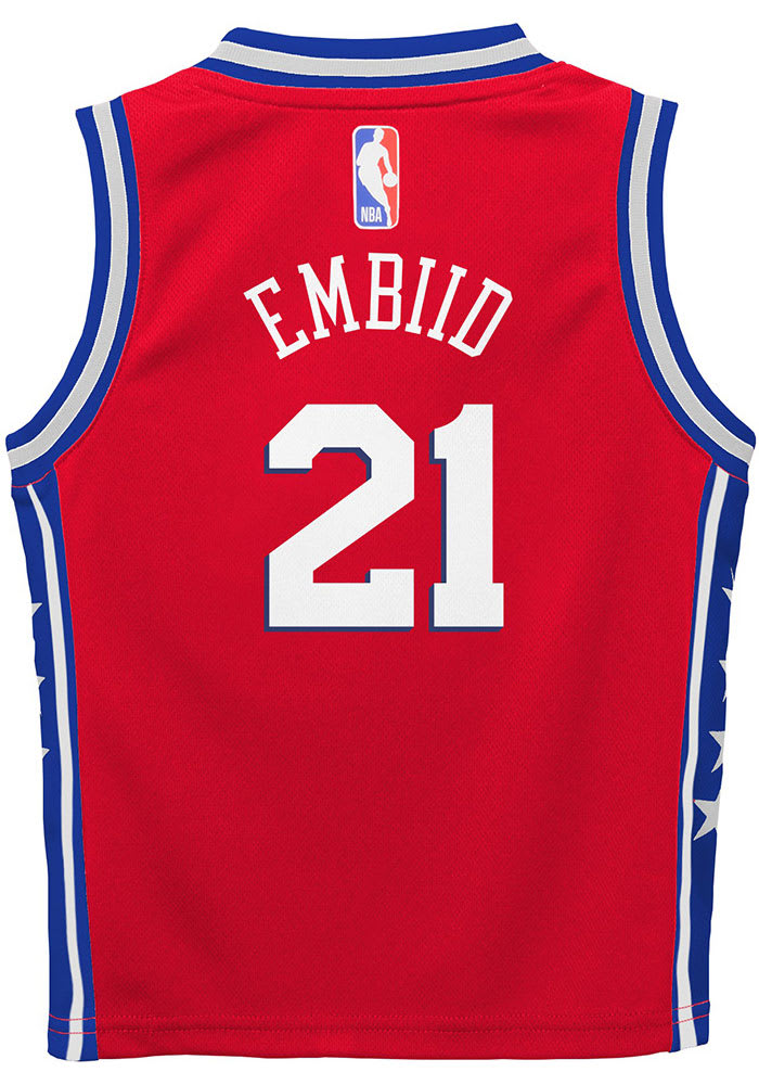 Joel Embiid Nike Philadelphia 76ers Toddler Red Replica Statement Jersey Basketball Jersey