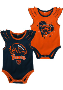Chicago Bears Baby Navy Blue All Love 2PK Set One Piece