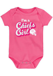 Kansas City Chiefs Baby Pink Team Girl Short Sleeve One Piece