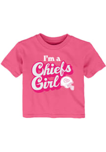 Kansas City Chiefs Infant Girls Team Girl Short Sleeve T-Shirt Pink