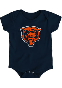 Chicago Bears Baby Navy Blue Primary Logo Short Sleeve One Piece