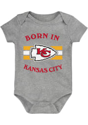 Kansas City Chiefs Baby Grey My Home Town Short Sleeve One Piece