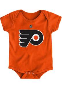Philadelphia Flyers Baby Orange Primary Logo Short Sleeve One Piece