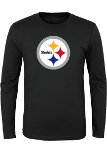 Pittsburgh Steelers Toddler Black Primary Logo Long Sleeve T-Shirt