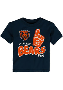 Chicago Bears Toddler Navy Blue Littlest Fan Short Sleeve T-Shirt