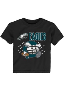 Philadelphia Eagles Toddler Black Poki Player Short Sleeve T-Shirt
