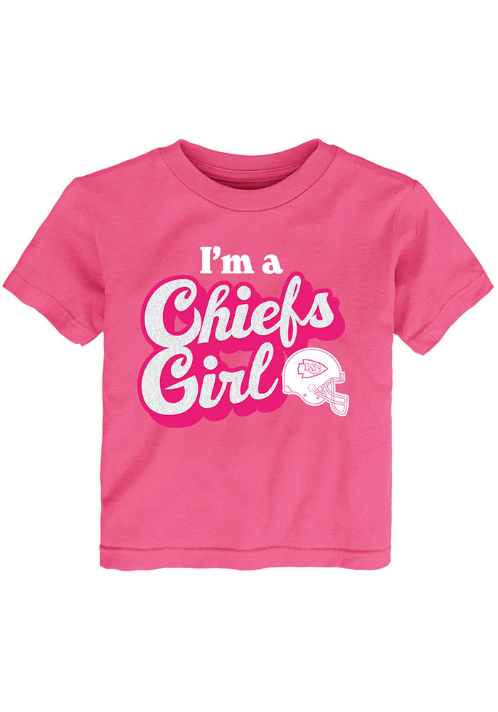 Kansas City Chiefs Toddler Girls Pink Team Girl Short Sleeve T-Shirt