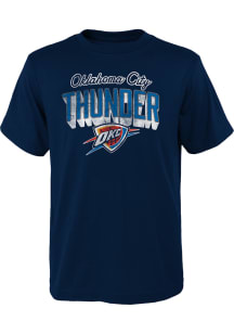 Oklahoma City Thunder Youth Navy Blue Couch Side Short Sleeve T-Shirt