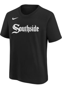 Nike Chicago White Sox Youth Black City Connect Wordmark Short Sleeve T-Shirt