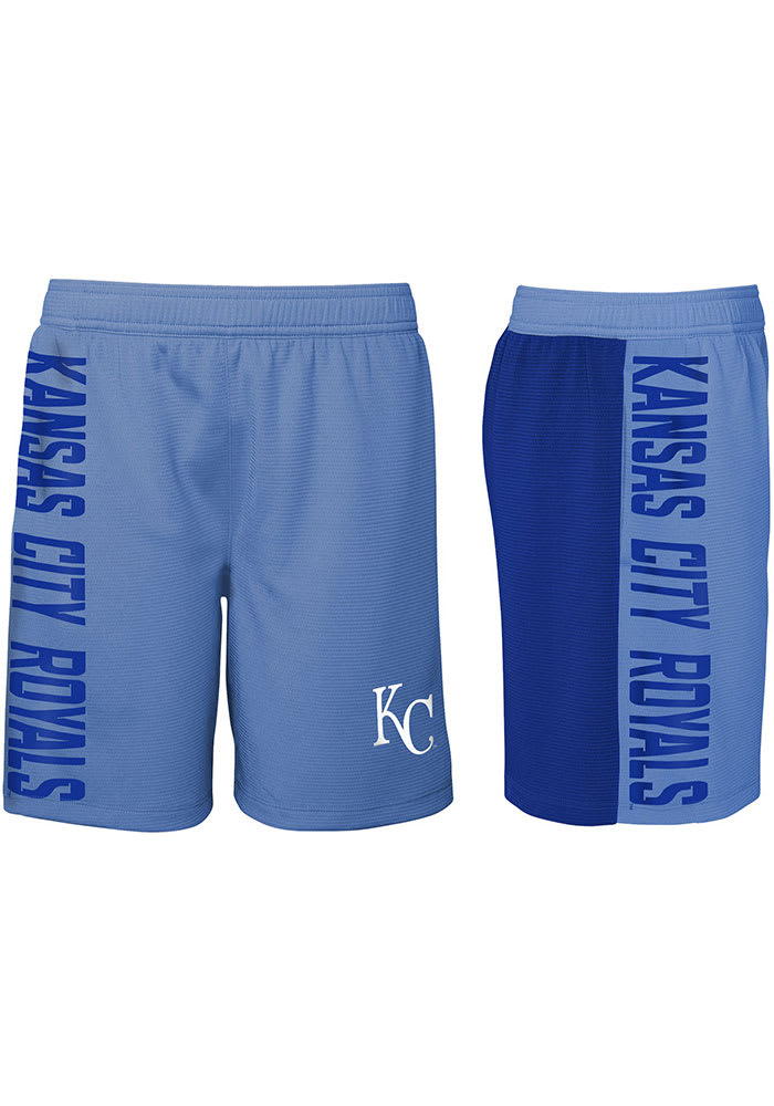 Outerstuff Kansas City Royals Youth Blue Caught Looking Shorts, Blue, 100% POLYESTER, Size XL, Rally House