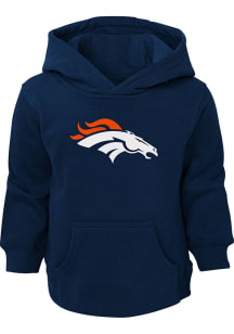 Denver Broncos Toddler Navy Blue Primary Logo Long Sleeve Hooded Sweatshirt