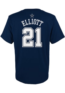 Ezekiel Elliott Dallas Cowboys Youth Navy Blue NN Player Tee