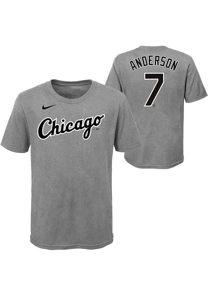 Youth Nike Yoan Moncada Black Chicago White Sox Player Name & Number T-Shirt