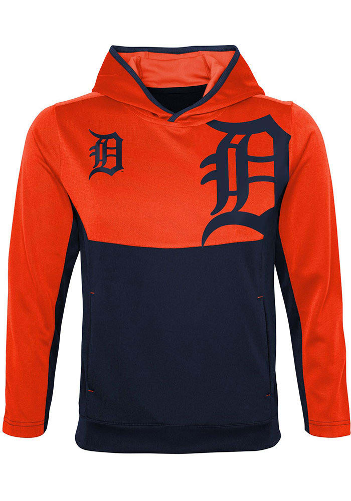 Youth Navy Detroit Tigers Team Color Wordmark Full-Zip Hoodie