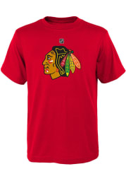 Chicago Blackhawks Youth Red Primary Logo Short Sleeve T-Shirt