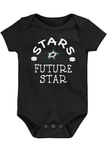 Dallas Stars Baby Black Future Star Short Sleeve One Piece