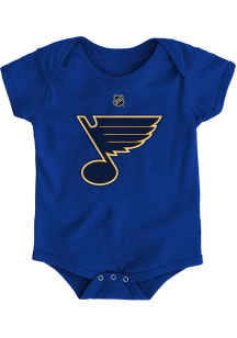 St Louis Blues Baby Blue Primary Logo Short Sleeve One Piece