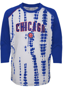 Chicago Cubs Youth Blue Luv The Game Long Sleeve Fashion T-Shirt