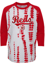 Cincinnati Reds Youth Red Luv The Game Long Sleeve Fashion T-Shirt