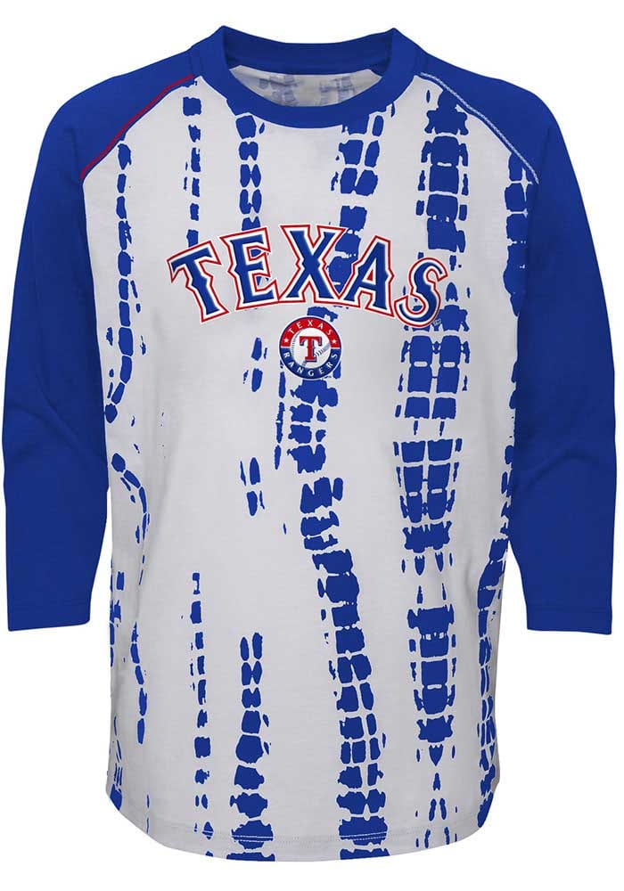 Texas Rangers Light Blue Alt Wordmark Long Sleeve Fashion T Shirt