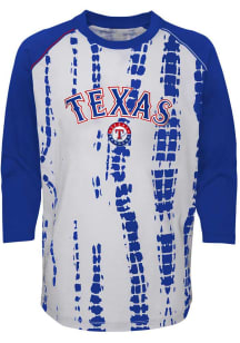 Texas Rangers Youth Blue Luv The Game Long Sleeve Fashion T-Shirt