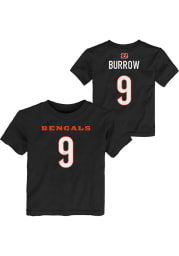 Joe Burrow Cincinnati Bengals Toddler Black Name and Number Short Sleeve Player T Shirt
