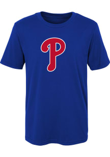 Philadelphia Phillies Boys Blue Primary P Logo Short Sleeve T-Shirt