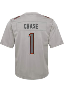 Ja'Marr Chase Cincinnati Bengals Youth Grey Nike Atmosphere Football Jersey