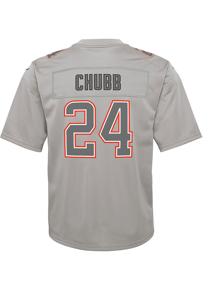 Nick Chubb Cleveland Browns Youth Grey Nike Atmosphere Football Jersey