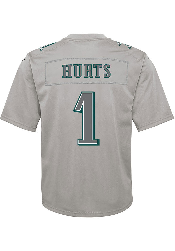 Nike Youth Philadelphia Eagles Jalen Hurts #1 Atmosphere Game Jersey - Grey - S Each