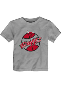Chicago Bulls Toddler Grey Playtime Short Sleeve T-Shirt