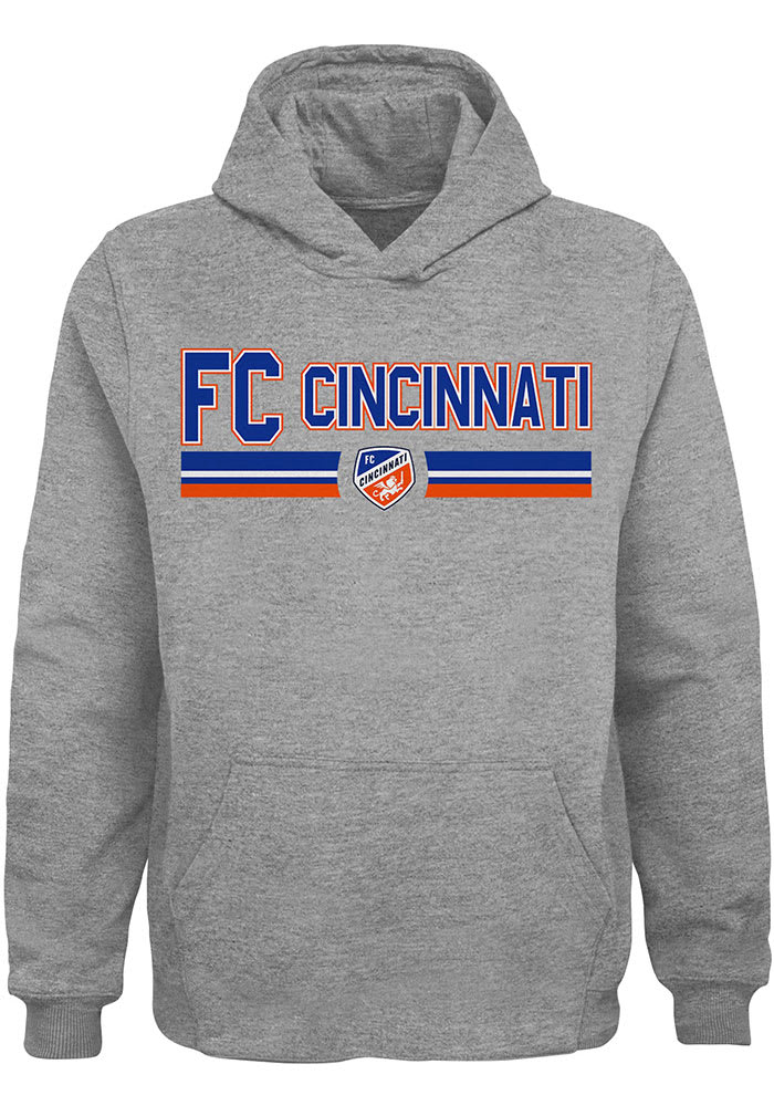 FC Cincinnati Boys Grey Headliner Long Sleeve Hooded Sweatshirt