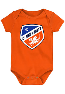 FC Cincinnati Baby Orange Primary Logo Short Sleeve One Piece