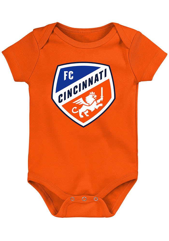 FC Cincinnati Baby Orange Primary Logo Short Sleeve One Piece