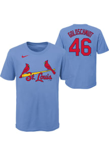 Paul Goldschmidt St Louis Cardinals Youth Light Blue Name and Number Player Tee