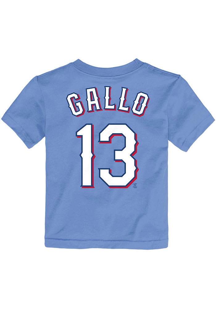Joey Gallo Rangers Toddler Name and Number Short Sleeve Player T Shirt