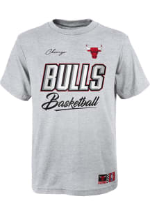 Chicago Bulls Boys Grey Court VS Track Short Sleeve T-Shirt