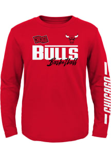 Chicago Bulls Youth Red Race Time Long Sleeve T-Shirt