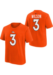 Russell Wilson Denver Broncos Youth Orange NN Player Tee