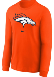 Nike Denver Broncos Youth Orange Primary Logo Long Sleeve T-Shirt