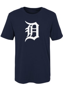 Detroit Tigers Boys Navy Blue Primary Logo Short Sleeve T-Shirt