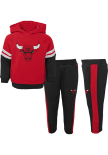 Chicago Bulls Toddler Red Miracle On Court Hood Set Top and Bottom