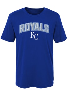 Kansas City Royals Boys Blue Faux Stitch Short Sleeve T-Shirt